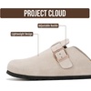 image:imageProject Cloud 100 Full Grain Genuine Leather Clogs for Men 2026 Brooklyn  Memory Foam Insole Arch Support Natural Cork Footbed Mens Clogs Shoes Non Slip and WaterResistant Mules Mens SlippersGrey