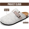 image:imageProject Cloud 100 Full Grain Genuine Leather Clogs for Men 2026 Brooklyn  Memory Foam Insole Arch Support Natural Cork Footbed Mens Clogs Shoes Non Slip and WaterResistant Mules Mens SlippersLight Grey