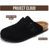 image:imageProject Cloud 100 Full Grain Genuine Leather Clogs for Men 2026 Brooklyn  Memory Foam Insole Arch Support Natural Cork Footbed Mens Clogs Shoes Non Slip and WaterResistant Mules Mens SlippersBlack Suede