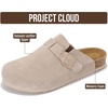image:imageProject Cloud 100 Full Grain Genuine Leather Clogs for Men 2026 Brooklyn  Memory Foam Insole Arch Support Natural Cork Footbed Mens Clogs Shoes Non Slip and WaterResistant Mules Mens SlippersSand Mono Suede