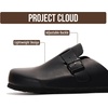 image:imageProject Cloud 100 Full Grain Genuine Leather Clogs for Men 2026 Brooklyn  Memory Foam Insole Arch Support Natural Cork Footbed Mens Clogs Shoes Non Slip and WaterResistant Mules Mens SlippersBlack Oiled