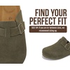 image:imageProject Cloud 100 Full Grain Genuine Leather Clogs for Men 2026 Brooklyn  Memory Foam Insole Arch Support Natural Cork Footbed Mens Clogs Shoes Non Slip and WaterResistant Mules Mens SlippersOlive Suede