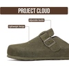 image:imageProject Cloud 100 Full Grain Genuine Leather Clogs for Men 2026 Brooklyn  Memory Foam Insole Arch Support Natural Cork Footbed Mens Clogs Shoes Non Slip and WaterResistant Mules Mens SlippersOlive Suede