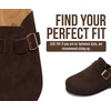 image:imageProject Cloud 100 Full Grain Genuine Leather Clogs for Men 2026 Brooklyn  Memory Foam Insole Arch Support Natural Cork Footbed Mens Clogs Shoes Non Slip and WaterResistant Mules Mens SlippersChocolate Suede