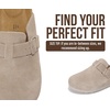 image:imageProject Cloud 100 Full Grain Genuine Leather Clogs for Men 2026 Brooklyn  Memory Foam Insole Arch Support Natural Cork Footbed Mens Clogs Shoes Non Slip and WaterResistant Mules Mens SlippersDark Grey Suede