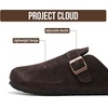 image:imageProject Cloud 100 Full Grain Genuine Leather Clogs for Men 2026 Brooklyn  Memory Foam Insole Arch Support Natural Cork Footbed Mens Clogs Shoes Non Slip and WaterResistant Mules Mens SlippersChocolate Suede