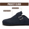 image:imageProject Cloud 100 Full Grain Genuine Leather Clogs for Men 2026 Brooklyn  Memory Foam Insole Arch Support Natural Cork Footbed Mens Clogs Shoes Non Slip and WaterResistant Mules Mens SlippersNavy Suede
