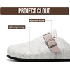 image:imageProject Cloud 100 Full Grain Genuine Leather Clogs for Men 2026 Brooklyn  Memory Foam Insole Arch Support Natural Cork Footbed Mens Clogs Shoes Non Slip and WaterResistant Mules Mens SlippersLight Grey