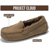image:imageProject Cloud 100 Genuine Leather Slippers for Women Fur Lined Cathi  Fur Lined Memory Foam Insole Genuine Leather Stylish Womens Moccasin Outdoor Slippers AllDay ComfortTaupe