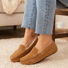 image:imageProject Cloud 100 Genuine Leather Slippers for Women Fur Lined Cathi  Fur Lined Memory Foam Insole Genuine Leather Stylish Womens Moccasin Outdoor Slippers AllDay ComfortChestnut