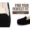 image:imageProject Cloud 100 Genuine Leather Slippers for Women Fur Lined Cathi  Fur Lined Memory Foam Insole Genuine Leather Stylish Womens Moccasin Outdoor Slippers AllDay ComfortBlack