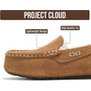 image:imageProject Cloud 100 Genuine Leather Slippers for Women Fur Lined Cathi  Fur Lined Memory Foam Insole Genuine Leather Stylish Womens Moccasin Outdoor Slippers AllDay ComfortChestnut