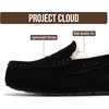 image:imageProject Cloud 100 Genuine Leather Slippers for Women Fur Lined Cathi  Fur Lined Memory Foam Insole Genuine Leather Stylish Womens Moccasin Outdoor Slippers AllDay ComfortBlack