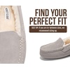 image:imageProject Cloud 100 Genuine Leather Slippers for Women Fur Lined Cathi  Fur Lined Memory Foam Insole Genuine Leather Stylish Womens Moccasin Outdoor Slippers AllDay ComfortGrey