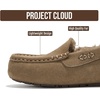 image:imageProject Cloud 100 Genuine Leather Slippers for Women Fur Lined Cathi  Fur Lined Memory Foam Insole Genuine Leather Stylish Womens Moccasin Outdoor Slippers AllDay ComfortTaupe