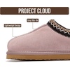 image:imageProject Cloud Kids 100 Genuine Leather Australian Shearling Lined Slippers  Memory Foam Insole Non Slip Fuzzy Fluffy Unisex Shoes for Girls amp Boys Warm Cozy Indoor Footwear Everyday Comfort Easy WearBlush