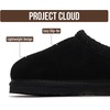 image:imageProject Cloud Kids 100 Genuine Leather Australian Shearling Lined Slippers  Memory Foam Insole Non Slip Fuzzy Fluffy Unisex Shoes for Girls amp Boys Warm Cozy Indoor Footwear Everyday Comfort Easy WearBlack