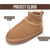 image:imageProject Cloud Kids 100 Genuine Leather Australian Shearling Lined Slippers  Memory Foam Insole Non Slip Fuzzy Fluffy Unisex Shoes for Girls amp Boys Warm Cozy Indoor Footwear Everyday Comfort Easy WearChestnut Suede  Dreamon