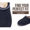 image:imageProject Cloud Kids 100 Genuine Leather Australian Shearling Lined Slippers  Memory Foam Insole Non Slip Fuzzy Fluffy Unisex Shoes for Girls amp Boys Warm Cozy Indoor Footwear Everyday Comfort Easy WearNavy Suede