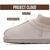 image:imageProject Cloud Kids 100 Genuine Leather Australian Shearling Lined Slippers  Memory Foam Insole Non Slip Fuzzy Fluffy Unisex Shoes for Girls amp Boys Warm Cozy Indoor Footwear Everyday Comfort Easy WearGrey Suede  Dreamon