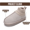 image:imageProject Cloud Kids 100 Genuine Leather Australian Shearling Lined Slippers  Memory Foam Insole Non Slip Fuzzy Fluffy Unisex Shoes for Girls amp Boys Warm Cozy Indoor Footwear Everyday Comfort Easy WearGrey Suede  Dreamon