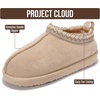 image:imageProject Cloud Kids 100 Genuine Leather Australian Shearling Lined Slippers  Memory Foam Insole Non Slip Fuzzy Fluffy Unisex Shoes for Girls amp Boys Warm Cozy Indoor Footwear Everyday Comfort Easy WearSand Suede