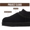 image:imageProject Cloud Kids 100 Genuine Leather Australian Shearling Lined Slippers  Memory Foam Insole Non Slip Fuzzy Fluffy Unisex Shoes for Girls amp Boys Warm Cozy Indoor Footwear Everyday Comfort Easy WearBlack Suede  Dreamon