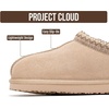 image:imageProject Cloud Kids 100 Genuine Leather Australian Shearling Lined Slippers  Memory Foam Insole Non Slip Fuzzy Fluffy Unisex Shoes for Girls amp Boys Warm Cozy Indoor Footwear Everyday Comfort Easy WearSand Suede
