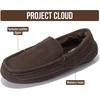 image:imageProject Cloud Mens 100 Genuine Leather Non Slip House SlippersOswin  Memory Foam Insole Lightweight Shoes for Men Indoor Outdoor Footwear Comfortable Casual Everyday Travel Easy Wear All DayChocolate Suede
