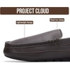 image:imageProject Cloud Mens 100 Genuine Leather Non Slip House SlippersOswin  Memory Foam Insole Lightweight Shoes for Men Indoor Outdoor Footwear Comfortable Casual Everyday Travel Easy Wear All DayChoco Brown Leather