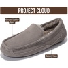 image:imageProject Cloud Mens 100 Genuine Leather Non Slip House SlippersOswin  Memory Foam Insole Lightweight Shoes for Men Indoor Outdoor Footwear Comfortable Casual Everyday Travel Easy Wear All DayGrey Suede
