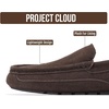 image:imageProject Cloud Mens 100 Genuine Leather Non Slip House SlippersOswin  Memory Foam Insole Lightweight Shoes for Men Indoor Outdoor Footwear Comfortable Casual Everyday Travel Easy Wear All DayChocolate Suede