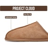 image:imageProject Cloud Mens 100 Genuine Leather Shearling Memory Foam Slippers  Genuine Shearling Lining and Lightweight NonSlip Indoor amp Outdoor Wear Slippers for Men  WaterResistant Mens SlippersChestnut Scuff