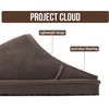 image:imageProject Cloud Mens 100 Genuine Leather Shearling Memory Foam Slippers  Genuine Shearling Lining and Lightweight NonSlip Indoor amp Outdoor Wear Slippers for Men  WaterResistant Mens SlippersChoco Brown Suede
