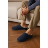 image:imageProject Cloud Mens 100 Genuine Leather Shearling Memory Foam Slippers  Genuine Shearling Lining and Lightweight NonSlip Indoor amp Outdoor Wear Slippers for Men  WaterResistant Mens SlippersNavy Suede