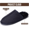 image:imageProject Cloud Mens 100 Genuine Leather Shearling Memory Foam Slippers  Genuine Shearling Lining and Lightweight NonSlip Indoor amp Outdoor Wear Slippers for Men  WaterResistant Mens SlippersNavy Suede Scuff