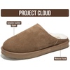 image:imageProject Cloud Mens 100 Genuine Leather Shearling Memory Foam Slippers  Genuine Shearling Lining and Lightweight NonSlip Indoor amp Outdoor Wear Slippers for Men  WaterResistant Mens SlippersTaupe Suede