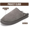 image:imageProject Cloud Mens 100 Genuine Leather Shearling Memory Foam Slippers  Genuine Shearling Lining and Lightweight NonSlip Indoor amp Outdoor Wear Slippers for Men  WaterResistant Mens SlippersGrey Suede