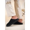 image:imageProject Cloud Mens 100 Genuine Leather Shearling Memory Foam Slippers  Genuine Shearling Lining and Lightweight NonSlip Indoor amp Outdoor Wear Slippers for Men  WaterResistant Mens SlippersBlack Suede