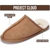 image:imageProject Cloud Mens 100 Genuine Leather Shearling Memory Foam Slippers  Genuine Shearling Lining and Lightweight NonSlip Indoor amp Outdoor Wear Slippers for Men  WaterResistant Mens SlippersChestnut Scuff