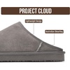 image:imageProject Cloud Mens 100 Genuine Leather Shearling Memory Foam Slippers  Genuine Shearling Lining and Lightweight NonSlip Indoor amp Outdoor Wear Slippers for Men  WaterResistant Mens SlippersGrey Suede