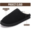 image:imageProject Cloud Mens 100 Genuine Leather Shearling Memory Foam Slippers  Genuine Shearling Lining and Lightweight NonSlip Indoor amp Outdoor Wear Slippers for Men  WaterResistant Mens SlippersBlack Suede