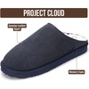 image:imageProject Cloud Mens 100 Genuine Leather Shearling Memory Foam Slippers  Genuine Shearling Lining and Lightweight NonSlip Indoor amp Outdoor Wear Slippers for Men  WaterResistant Mens SlippersNavy Suede