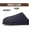 image:imageProject Cloud Mens 100 Genuine Leather Shearling Memory Foam Slippers  Genuine Shearling Lining and Lightweight NonSlip Indoor amp Outdoor Wear Slippers for Men  WaterResistant Mens SlippersNavy Suede Scuff