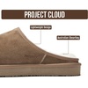 image:imageProject Cloud Mens 100 Genuine Leather Shearling Memory Foam Slippers  Genuine Shearling Lining and Lightweight NonSlip Indoor amp Outdoor Wear Slippers for Men  WaterResistant Mens SlippersTaupe Suede