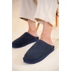 image:imageProject Cloud Mens 100 Genuine Leather Shearling Memory Foam Slippers  Genuine Shearling Lining and Lightweight NonSlip Indoor amp Outdoor Wear Slippers for Men  WaterResistant Mens SlippersNavy Suede