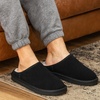 image:imageProject Cloud Mens 100 Genuine Leather Shearling Memory Foam Slippers  Genuine Shearling Lining and Lightweight NonSlip Indoor amp Outdoor Wear Slippers for Men  WaterResistant Mens SlippersBlack Suede