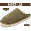 image:imageProject Cloud Mens 100 Genuine Leather Shearling Memory Foam Slippers  Genuine Shearling Lining and Lightweight NonSlip Indoor amp Outdoor Wear Slippers for Men  WaterResistant Mens SlippersOlive Suede