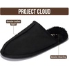 image:imageProject Cloud Mens 100 Genuine Leather Shearling Memory Foam Slippers  Genuine Shearling Lining and Lightweight NonSlip Indoor amp Outdoor Wear Slippers for Men  WaterResistant Mens SlippersBlack Scuff
