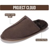 image:imageProject Cloud Mens 100 Genuine Leather Shearling Memory Foam Slippers  Genuine Shearling Lining and Lightweight NonSlip Indoor amp Outdoor Wear Slippers for Men  WaterResistant Mens SlippersChocolate Scuff